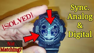 Casio GShock  Analog and Digital Clock Time Sync [upl. by Therron]