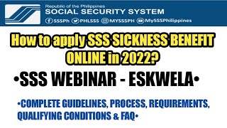 Paano mag apply ng SSS SICKNESS BENEFITS ONLINE REQUIREMENTS and PROCESS 2022 [upl. by Umeko854]