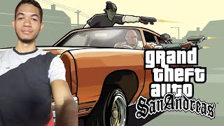 GTA SAN ANDREAS PORTSEM MODS INÍCIO DA GAMEPLAY PS2 [upl. by Anurb]