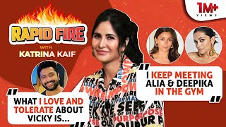 Katrina Kaifs RAPID FIRE on shaadi Vicky Kaushals wardrobe comment Alias baby Deepika amp Salman [upl. by Talyah]