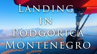 Landing in Podgorica with Austrian Airlines flight  Montenegro 4K [upl. by Paxon]