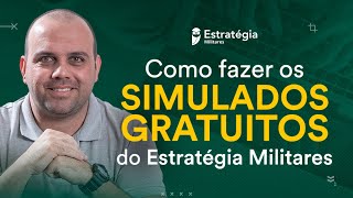 Como fazer os simulados gratuitos do Estratégia Militares [upl. by Salene]