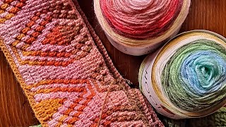 Mosaic Crochet Color Work Hack  Stunning Gradients with Color Changing Yarns amp Cakes  Color 101 [upl. by Lucania399]