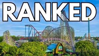 Busch Gardens Tampa Roller Coasters RANKED 2024 [upl. by Arahsat]