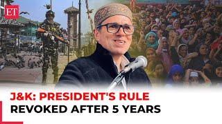 Presidents rule revoked in JampK after 5 years NCs Omar Abdullah set to lead new government [upl. by Saraiya]