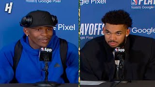 Anthony Edwards amp KarlAnthony Towns Talks 20 Series Lead vs Nuggets Postgame Interview [upl. by Dey]