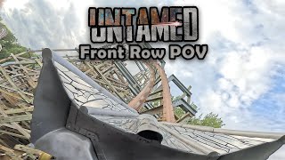 Walibi Holland Untamed  Onride Front Row POV 4K 60FPS [upl. by Hgielhsa354]