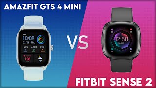 Amazfit GTS 4 Mini vs Fitbit Sense 2 Comparison [upl. by Rastus]