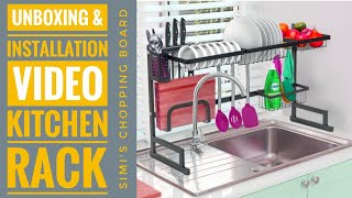 DISH DRYING RACK OVER THE SINK  KITCHEN RACKUNBOXING amp INSTALLATION VIDEOSCB55 [upl. by Roanne]