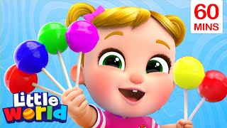 Lollipop Song  Ice Cream Song  More Kids Songs amp Nursery Rhymes by Little World [upl. by Nidnal679]