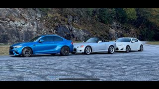 S2000 Mountain Drive ft M2 Comp FRS Turbo Civic SI etc [upl. by Merv]