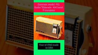 yad aaye purane din Emerson 911 Radio Eldorado 9 transistor soft receiveroldradio oldy gold [upl. by Nawud41]