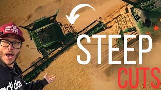 Harvesters Farming Steep Land in Washington USA [upl. by Eisac]