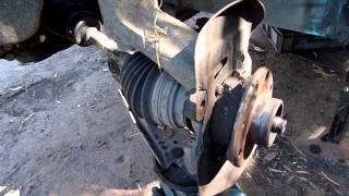 Daewoo Lanos Autopsy Pt4  More Suspension Brakes and Drive Shaft Removal [upl. by Odlawso]