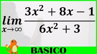 Límites al Infinito  Ej1 Funciones Racionales o División de Polinomios [upl. by Schaper]