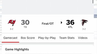 Atlanta Falcons Beat Tampa Bay Buccaneers IN OVERTIME RECAP [upl. by Adekahs]