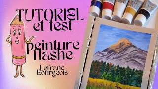 TUTORIEL peinture acrylique débutant  test peinture Flashe Lefranc Bourgeois [upl. by Etteiram]