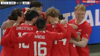 Christoph Baumgartner Goal  Slovakia vs Austria 02 Goals Results And Extended Highlights2024 [upl. by Billie]