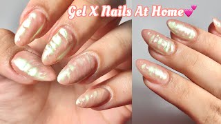 Gel X Nails At Home  DIY Nails  Gel Extensions  Gel x application [upl. by Ecidnarb]