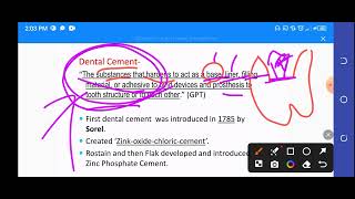 DM Session 202425  CH  Dental Cements  Part 01 2024 dental material lecture registration [upl. by Orgel464]