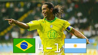 Brazil 4 1 Argentina ● Final Confederations Cup 2005  Extended Highlights amp Goals [upl. by Llednew]