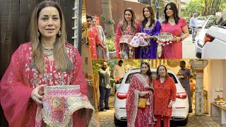 WATCH Bollywood Wives Arrive At Anil Kapoors House For Karwa Chauth Celebrations  Lehren TV [upl. by Atalie]