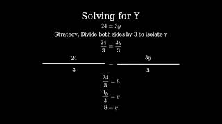 Solve for y in 24  3y [upl. by Bone]