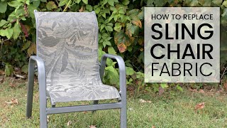 How to Replace Outdoor Sling Chair Fabric with Phifertex [upl. by Vere]