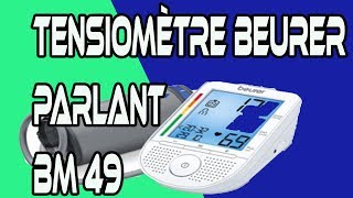 Présentation Et Test Du Tensiomètre Brassard Parlant Automatisé Menus Vocalisés Beurer BM 49 [upl. by Pauli]