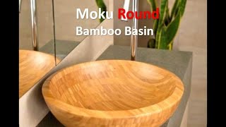 Moku Round Bamboo Bathroom basin  Moku Store online [upl. by Marguerita]