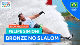 JOGOS PANAMERICANOS 2023  LUCAS SIMIONI CONQUISTA O BRONZE PARA O BRASIL NO ESQUI AQUÃTICO SLALOM [upl. by Nnagem]