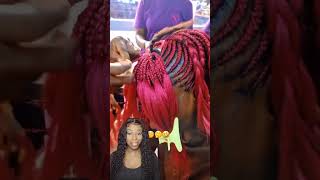 Haidresser Reacts To Tight Braids reaction braids naturalhair haircare [upl. by Aerdna]