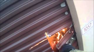 Leon Valley Fire Department helmet cam  storage unit fire [upl. by Marna]