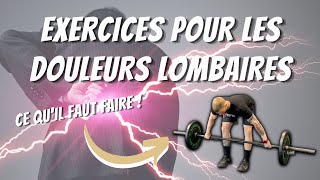 Exercices pour les DOULEURS LOMBAIRES  musculation amp haltérophilie [upl. by Eerehs]