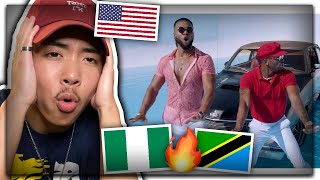 Flavour  Time to Party feat Diamond Platnumz Official Video AMERICAN REACTION Nigerian Tanzanian [upl. by Aicekat217]