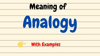 Meaning of Analogy  English Vocabulary Words  UrduHindi [upl. by Enyamrahc]