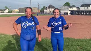 Chillicothe’s Bree Cousins and CJ Rittinger discuss sectional semifinal win over Dublin Jerome [upl. by Svirad]