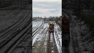 Draisine qui part de la gare enneigée d’Alencon [upl. by Knuth505]