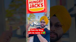 😱How my blog got its name  Inspired by Hungry Jacks Burger king of Australia viral shorts [upl. by Serge]