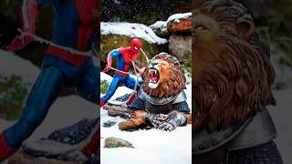 Spiderman Vs Wonder Woman Vs Godzilla Vs Hulk spiderman wonderwoman godzilla animals lion [upl. by Berri858]