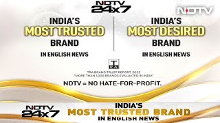 NDTV 24x7 Wins MostTrusted English News Channel Again [upl. by Haisej444]