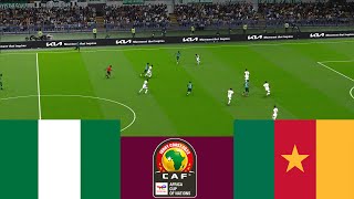 Nigeria 2 vs 0 Cameroon CAF 2024 match highlights  Video game simulation PES 2021 [upl. by Ryle177]