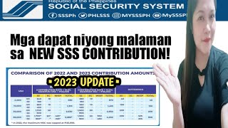 Mga dapat niyong malaman sa bagong SSS CONTRIBUTION 2023 [upl. by Madonna974]