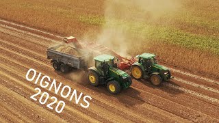 🇫🇷 Récolte des oignons en plaine Dijonnaise 🧅 Onions harvest in Burgundy  100 John Deere [upl. by Killie]