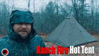 Testing out the Newest NatureHike Hot Tent  Ranch Fire Tipi in Heavy Rain amp Ice Torture Test [upl. by Faith]