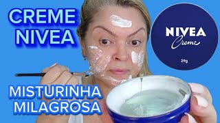 Creme Nivea Latinha Azul Dica de Misturinha cynaramakeup nivea maquiagem [upl. by Yromem467]