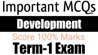 development MCQ class 10  development MCQ questions Term 1 Exam [upl. by Llenrag]