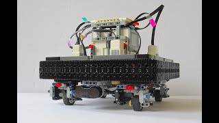 Lego Technic Swerve drive robot 2 EV3s 8 motors  Remote controlled or autonomous [upl. by Trinetta]