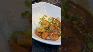 Gumbo dinner recipe idea DIY home cooked gumbo shrimp sausage gumbo [upl. by Nirag699]