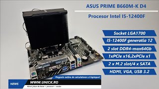 ASUS PRIME B660MK D4  Procesor i512400F  Cooler RGB [upl. by Natanoj]